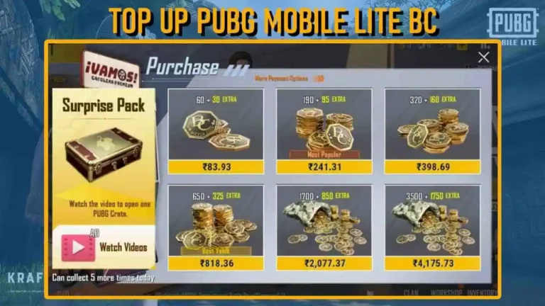 How To Top Up PUBG Mobile Lite BC (Battle Coin) Using Google Play Redeem Code?
